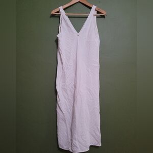Everlane White Sleeveless V-Neck Midi Dress – Size 2